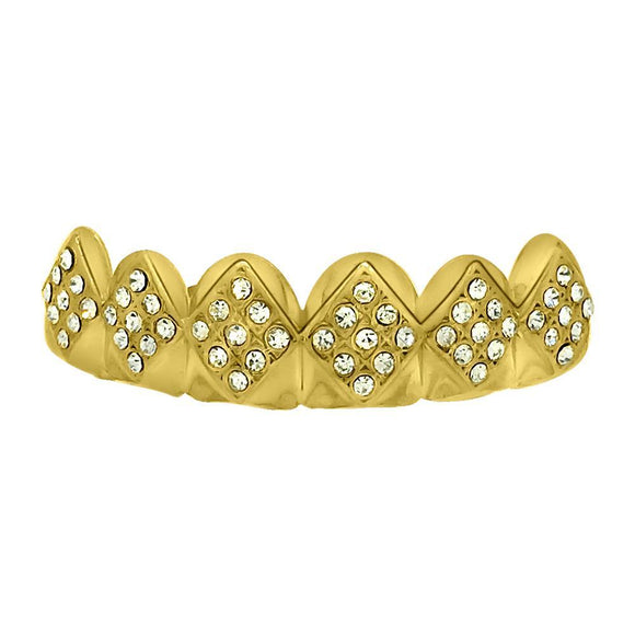 Diamond Gold Grillz Top Teeth - Presidential Brand (R)