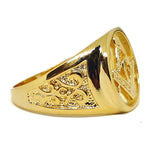 (1-3157-h5) Gold Overlay Masonic Ring for Men. - Presidential Brand (R)