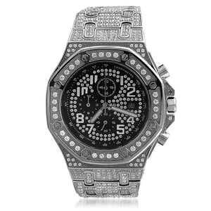 Octagon CZ Bling Stainless Steel Watch - Presidential Brand (R)