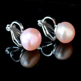 Clip 7mm Cultured Pearl Stud Earrings - Presidential Brand (R)