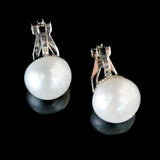 Clip 7mm Cultured Pearl Stud Earrings - Presidential Brand (R)