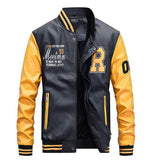 Mens Baseball Faux Leather Jacket - Presidential Brand (R)