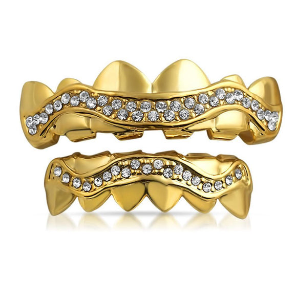 Gold Grillz Wavy Ice Set - Presidential Brand (R)