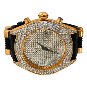 Full Dial and Triple Bezel Icey Watch Rose Gold - Presidential Brand (R)