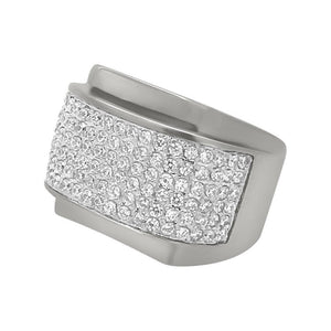 CZ Rounded Stainless Steel Ring - Presidential Brand (R)
