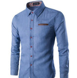 Mens Slim Fit Denim Shirt - Presidential Brand (R)
