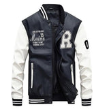 Mens Baseball Faux Leather Jacket - Presidential Brand (R)