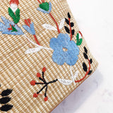 Embroidered Straw Crossbody Bag - Presidential Brand (R)