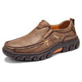 Men Non Slip Outdoor Business Casual Slip On Leather Shoes - Presidential Brand (R)