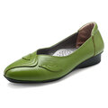 Women Shoes Leaf Comfortable Causal Slip On Flats - Presidential Brand (R)