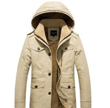 Mens Winter Hooded Military Style Coat in Black - Presidential Brand (R)