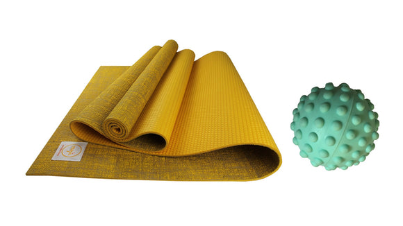 Jute Premium ECO Fitness, pilates, Yoga Mat + Foot Massager - 5 cm - Presidential Brand (R)