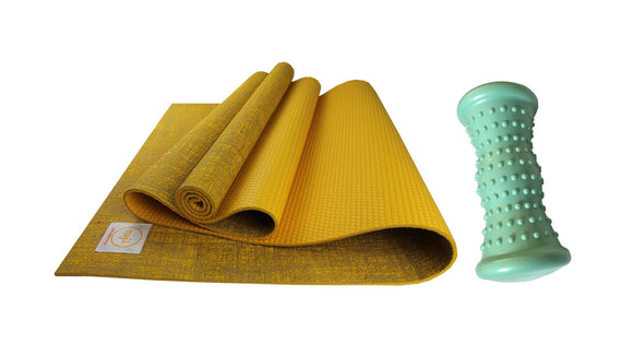 Jute Premium ECO Fitness, pilates, Yoga Mat + Foot Massager - 7.5 X 17.5 cm - Presidential Brand (R)