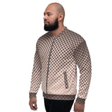 Mens Jackets, Burgundy Half-Tone Style Bomber Jacket - Presidential Brand (R)