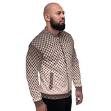 Mens Jackets, Burgundy Half-Tone Style Bomber Jacket - Presidential Brand (R)