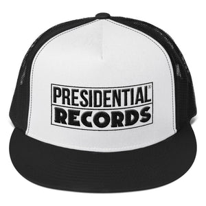 Presidential Records | Black & White Trucker Cap - Presidential Brand (R)