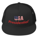 USA PRESIDENTIAL Trucker Cap (Red) - Presidential Brand (R)