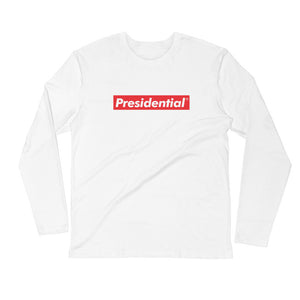 Presidential Red Box Long Sleeve Fitted Crew - Presidential Brand (R)