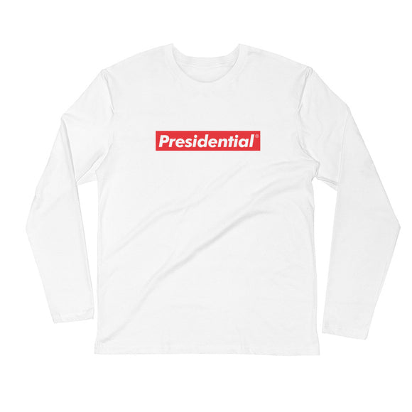 Presidential Red Box Long Sleeve Fitted Crew - Presidential Brand (R)