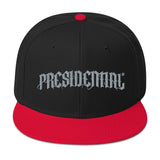 Presidential Snapback Hat Black letter Presidential Silver - Presidential Brand (R)