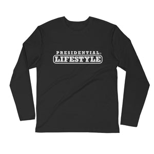 Presidential Lifestyle White Long Sleeve Fitted Crew - Presidential Brand (R)