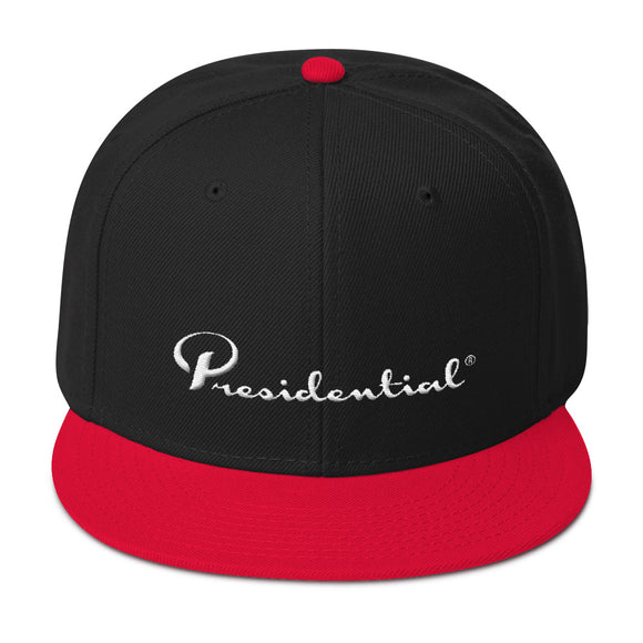 Presidential White Snapback Hat - Presidential Brand (R)