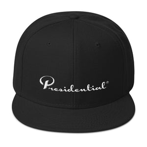 Presidential White Snapback Hat - Presidential Brand (R)