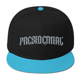 Presidential Snapback Hat Black letter Presidential Silver - Presidential Brand (R)