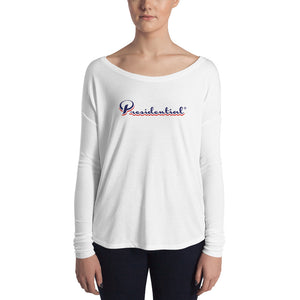 Presidential Two Color Ladies' Long Sleeve Tee - Presidential Brand (R)