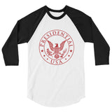 Presidential USA Badge Red Long Sleeve Baseball T-Shirt - Presidential Brand (R)