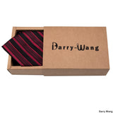 Purple Paisley Men Ties 8.5cm Wide 100% Silk Tie Hanky Box Set Necktie - Presidential Brand (R)