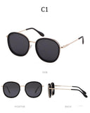Fashion round sunglasses women men brand luxury design green candy lens pink frame Polarized sun glasses shades - Presidential Brand (R)