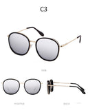 Fashion round sunglasses women men brand luxury design green candy lens pink frame Polarized sun glasses shades - Presidential Brand (R)