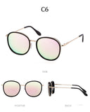 Fashion round sunglasses women men brand luxury design green candy lens pink frame Polarized sun glasses shades - Presidential Brand (R)