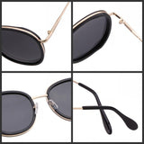 Fashion round sunglasses women men brand luxury design green candy lens pink frame Polarized sun glasses shades - Presidential Brand (R)