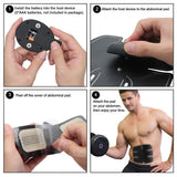 Hip Trainer Muscle Stimulator ABS Fitness Lifting Buttock Abdominal Trainer Fitness Weight loss Body Slimming Massage Sports - Presidential Brand (R)