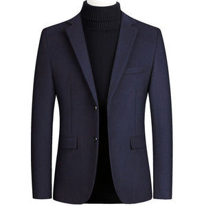 Blazer British Stylish Suit Jacket Business Casual Regular Fit Woolen coat - Presidential Brand (R)