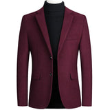 Blazer British Stylish Suit Jacket Business Casual Regular Fit Woolen coat - Presidential Brand (R)