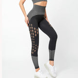 Seamless Hollow Out Sport Fitness Leggings Women - Presidential Brand (R)
