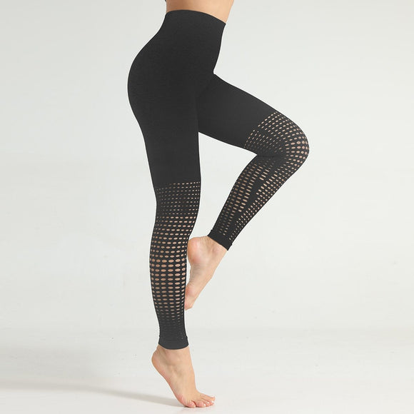 High Waist Leggings Women Hollow Out Push Up Workout Leggins Mujer Exercise Fitness Female Pants Fitness Jeggings - Presidential Brand (R)