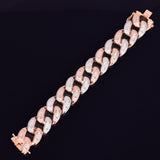22mm Baguette Zircon Miami Cuban Link Colorful Bracelet Iced Out Colorful Chain 7" 8" - Presidential Brand (R)