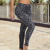 Sexy High Waist Fitness Iron weave Leggings Weaving Printed Tie Women Fitness Workout Scrunch Booty Trousers Slim Running Pants - Presidential Brand (R)