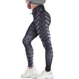 Sexy High Waist Fitness Iron weave Leggings Weaving Printed Tie Women Fitness Workout Scrunch Booty Trousers Slim Running Pants - Presidential Brand (R)