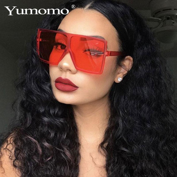 Fashion Sunglasses Women Ladies Red Fashion Oversized Square Sun Glasses Driving Shades Eyewear UV400 gafas de sol - Presidential Brand (R)