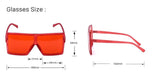 Fashion Sunglasses Women Ladies Red Fashion Oversized Square Sun Glasses Driving Shades Eyewear UV400 gafas de sol - Presidential Brand (R)