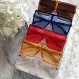 Fashion Sunglasses Women Ladies Red Fashion Oversized Square Sun Glasses Driving Shades Eyewear UV400 gafas de sol - Presidential Brand (R)