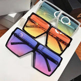 Fashion Sunglasses Women Ladies Red Fashion Oversized Square Sun Glasses Driving Shades Eyewear UV400 gafas de sol - Presidential Brand (R)