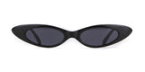Small Oval Vintage Sunglasses Women Cat Eye Brand Design Retro Skinny Cateye Frame Tiny Sun Glasses Shades - Presidential Brand (R)