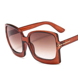 Oversize Square Sunglasse Women Vintage Black T Frame Sun Galsses Men Luxury Brand Black Shades UV400 New Fashion - Presidential Brand (R)
