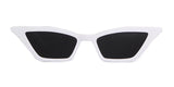 Vintage BLACK NARROW SLIM ANGULAR Sunglasses Women Brand Retro Leopard Tiny Cateye Frame 90S Sun Glasses Shades Female - Presidential Brand (R)